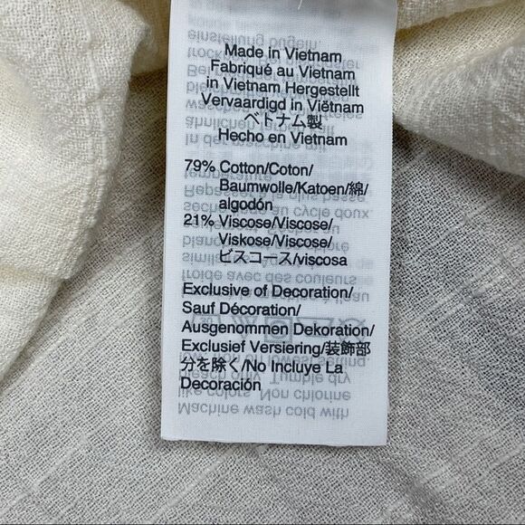 MADEWELL lightweight cotton blend beige crochet tie-back tank top, size XL - Picture 13 of 16